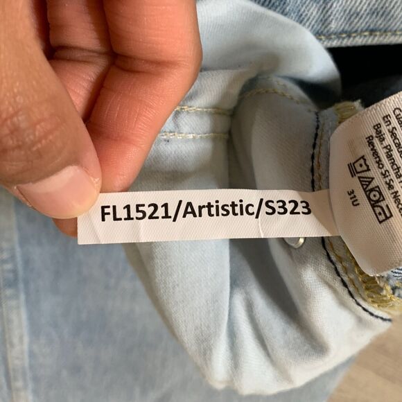 Free Assembly Jeans Womens 10 Denim Light Wash Original 90s Straight High Rise - Picture 8 of 11